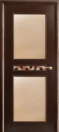 межкомнатная дверь Оникс «Ника» (два стекла двухфиленчатая, венге)
