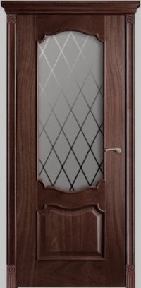Межкомнатная дверь Оникс «Венеция» (остекленная двухфиленчатая, палисандр)