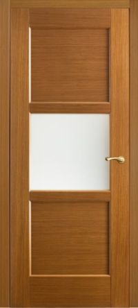 межкомнатная дверь Оникс «Квадро» (остекленная трехфиленчатая, анегри)