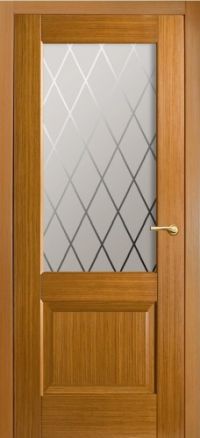межкомнатная дверь Оникс «Марсель-2» (остекленная двухфиленчатая, орех)