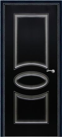 межкомнатная дверь Оникс «Элипс фреза» (глухая, черная)