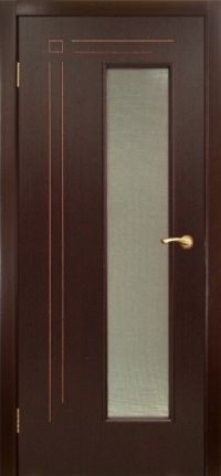 межкомнатная дверь Оникс «Вертикаль» (остекленная, венге)
