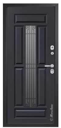 Стальная дверь МетаЛюкс «СМ762/2» вид изнутри