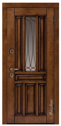 Стальная дверь МетаЛюкс «CМ421/9» вид снаружи