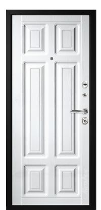Стальная дверь МетаЛюкс «Идеал М706/3» вид изнутри