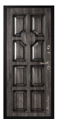 Стальная дверь МетаЛюкс «Леон М707/4» вид изнутри