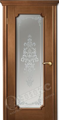 межкомнатная дверь Оникс «Палермо 2» (остекленная (Вензель), орех)
